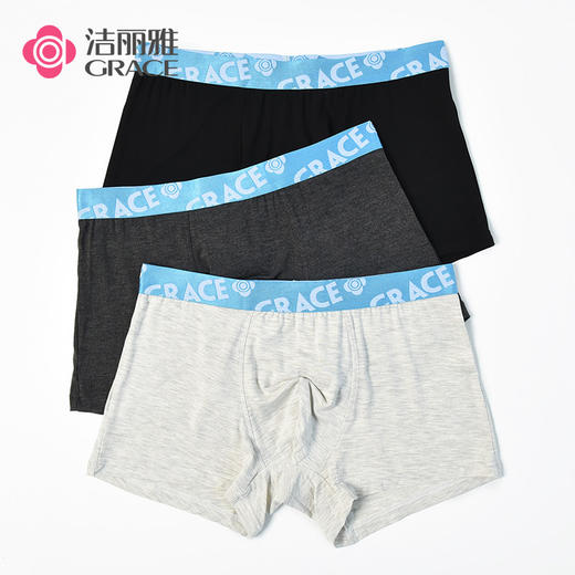 【特价】洁丽雅精品男士内裤中腰运动休闲青年男生平角裤头裤衩男 商品图2