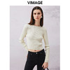 VIMAGE纬漫纪春季新款百搭修身针织衫上衣V2101710 商品缩略图0