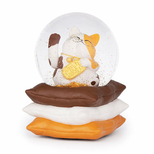 招财猫水晶球《招福》音乐盒 商品图0