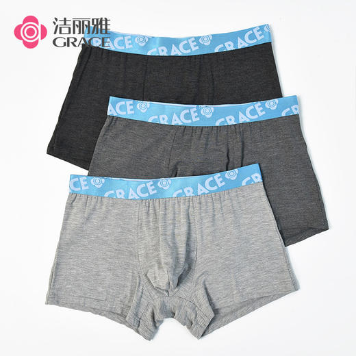 【特价】洁丽雅精品男士内裤中腰运动休闲青年男生平角裤头裤衩男 商品图0