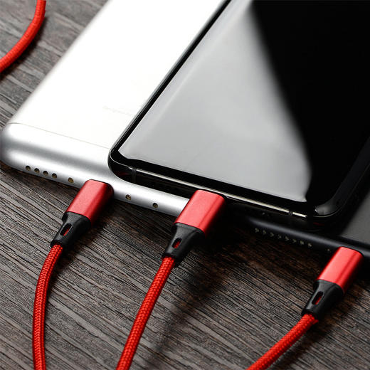 魔元（MOYEEO）好运连连一拖三充电线 C01红色 商品图2