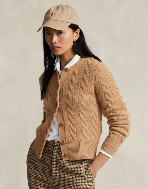 小马标  2024春季新款 女士经典扭花羊毛羊绒纽扣针织开衫 4色 PT-1158 商品图6