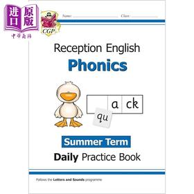 【中商原版】英国原版CGP教辅 新版自然拼读日常练习幼儿园夏季学期 New Phonics Daily Practice Book Reception Summer Term