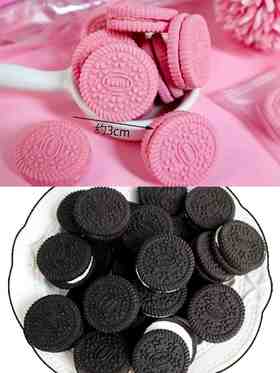 220g 焙多夫 迷你小奥夹心 粉色草莓味/黑色奶油味 蛋糕装饰甜品台装饰摆件【独立包装】