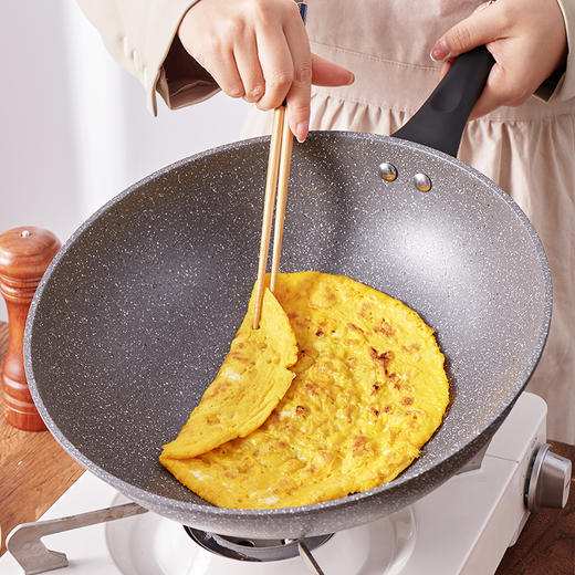意悠芙灰宝石FE32cm（赠锅盖+硅胶铲）铲子颜色随机发 商品图2