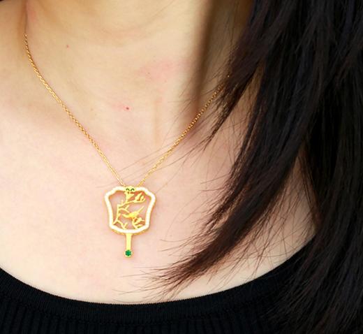 喜扇梅梢吊坠 商品图2