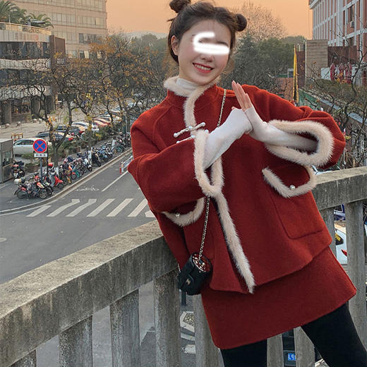 裁缝学苑AX156秋冬小香风套装纸样女装羊毛呢外套半身裙两件套样板 商品图5