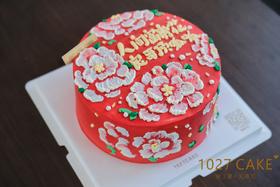 1027CAKE |手绘 刮刀花 人间富贵花