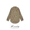 3-1潘依绣丁丁宠粉秋季新款复古港风格子宽松休闲长袖衬衫 K7973 商品缩略图1