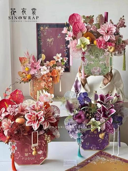 特价--40元5个菱形年宵花盒（混色） 商品图0