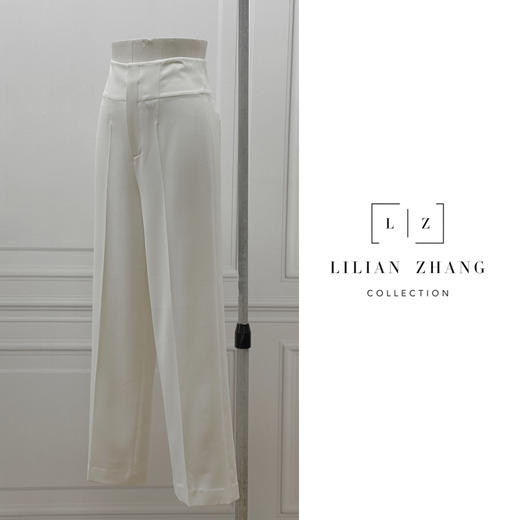 定制—衣橱挚爱—连腰中高腰筒裤时尚通勤直筒阔腿裤 2204010 商品图0