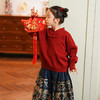 【E】过年氛围，东方神韵~红色新国风毛衣马面裙拜年服 商品缩略图10
