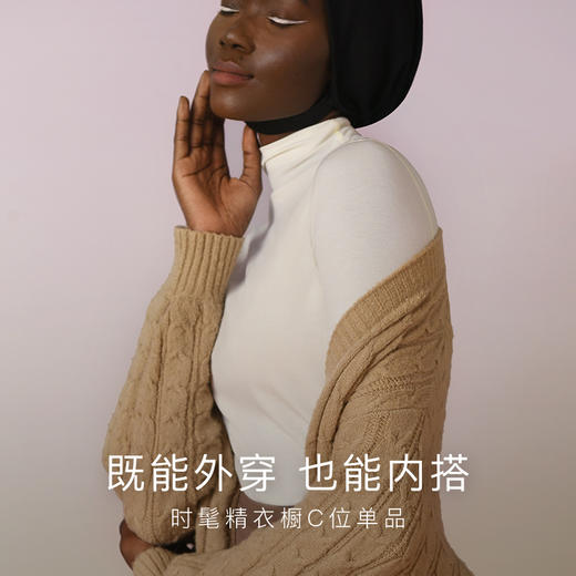【E】素肌良品轻暖高领保暖上衣WC018A 商品图4