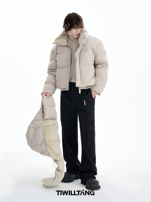 TIWILLTANG启世录“翎寂巍耀”高颜值帽巾一体可拆卸嵿级羽绒服冬 商品图4