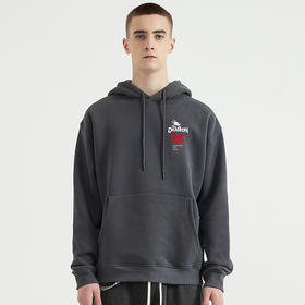 自由基地2024春季新款宽松抓绒卫衣青年潮流毛笔字越野设计图案款 NMT-2099