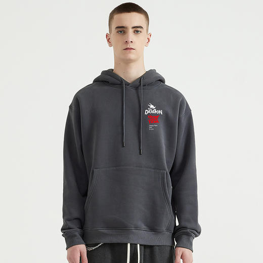 自由基地2024春季新款宽松抓绒卫衣青年潮流毛笔字越野设计图案款 NMT-2099 商品图0