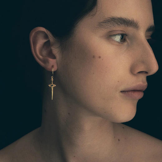 北京仓｜Temple of the sun-Themis-勇气之剑 蓝宝石 耳环［澳大利亚设计师］ 商品图0