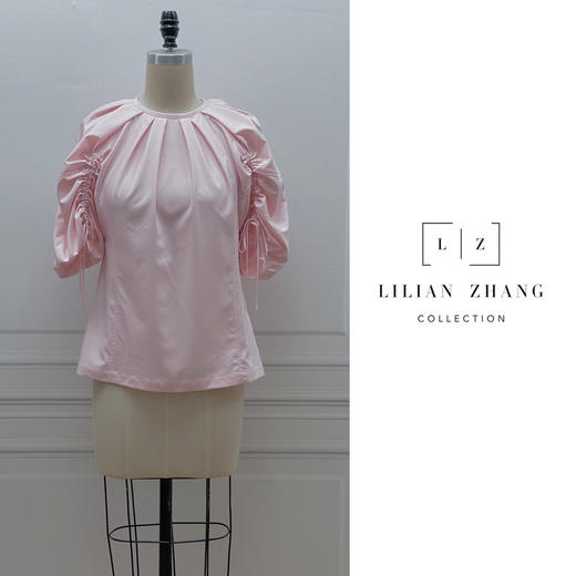 定制—多元风貌—“文艺气质圆领”系带衬衫--多巴胺风格 2202011 商品图2