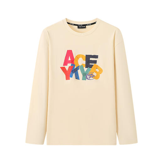 YKYB中性彩色字母胶带长袖T恤2025春新款设计感男女宽松纯棉上衣 商品图2