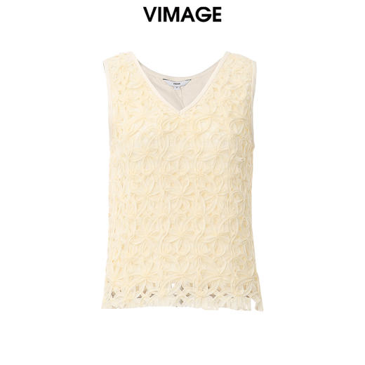 VIMAGE纬漫纪夏季新款时尚气质舒适显瘦无袖小上衣V2113705 商品图5