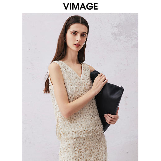 VIMAGE纬漫纪夏季新款时尚气质舒适显瘦无袖小上衣V2113705 商品图2