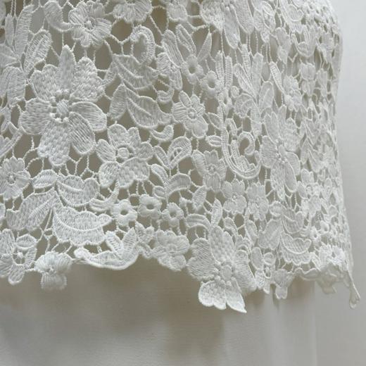 定制-轻奢Vintage-古着新穿-法式短款Lace上衣镂空修身  2202009 商品图4