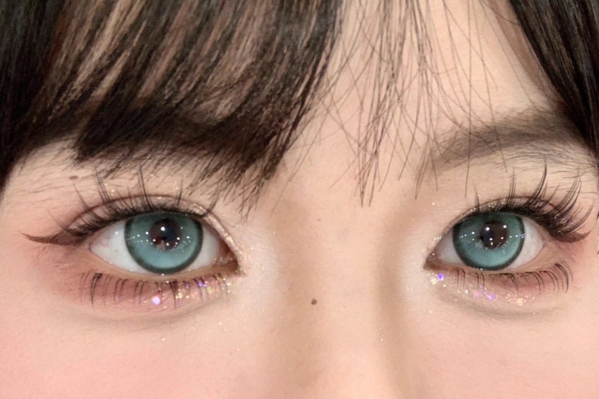 ALLECON 闪光青提14.2mm 年抛彩色隐形眼镜 1副/2片 左右眼度数可不同 - VVCON美瞳网