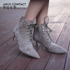 ARCH CONTACT安启美奈秋冬新品羊猄皮舒适尖头高跟女靴 商品缩略图5