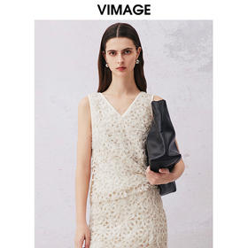 VIMAGE纬漫纪夏季新款时尚气质舒适显瘦无袖小上衣V2113705