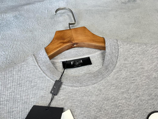 FD 24春季新款 老佛爷图案 华夫格宽松圆领短袖T恤 男女同款 Z-11256 商品图9