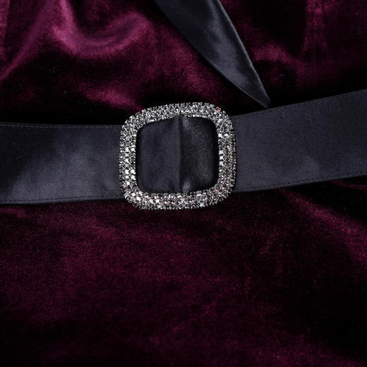 NA835斯尔丽新款气质V领收腰显瘦A摆灯芯绒中长款连衣裙 商品图5