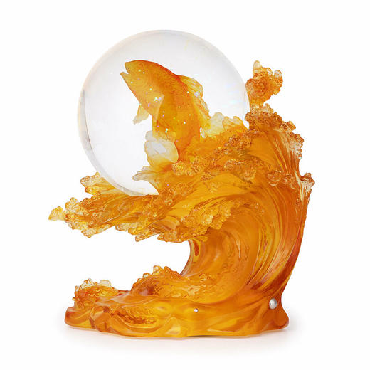 鲤跃龙门夜灯水晶球 商品图3