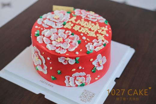 1027CAKE |手绘 刮刀花 人间富贵花 商品图3