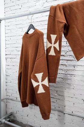 断码特清 只剩焦糖色 ASKYURSELF 加厚重磅针织宽松廓形毛衣 MY110