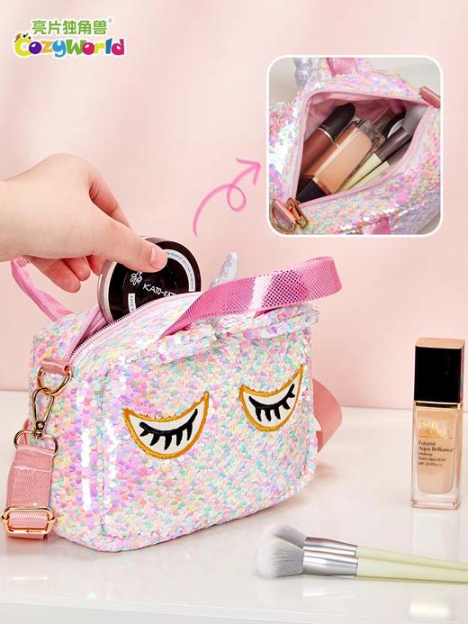 亮片独角兽DY027_PURPLE妍妍—幻紫独角兽手拎包 商品图1