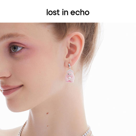 lost in echo2023秋冬新品Yetti怪兽植绒⽿环小众设计珍珠耳钉女 商品图3