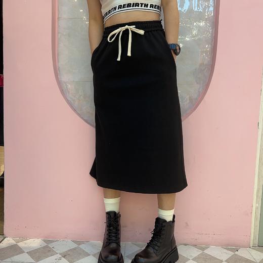 210GD加厚松紧抽绳半裙31204（黑） 冬季 310064032105 商品图1