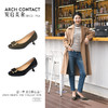 ARCH CONTACT安启美奈方头饰扣浅口优雅丝绸皮单鞋 商品缩略图4