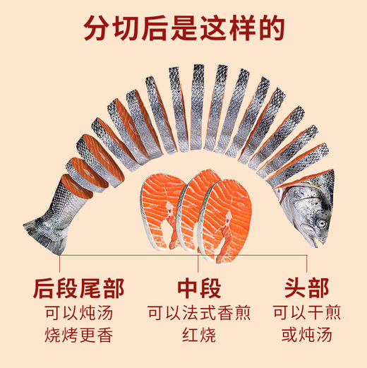 挪威三文鱼整鱼圆切礼盒 全头全尾 十全十美 全部分切好了 挪威原产 纯净深海 顺丰直达 |百里食 0114 商品图2