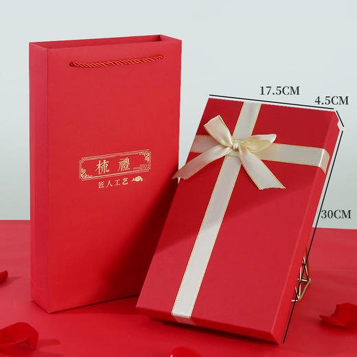 母亲节礼物【檀木梳子套装礼盒】送妈妈婆婆 丝巾生日礼物 老婆结婚礼品 商品图2