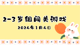 2024.1.4 2-3岁组亲子闯关游戏