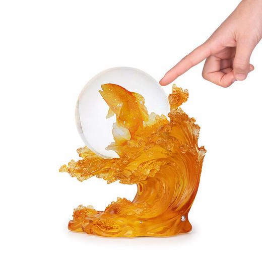 鲤跃龙门夜灯水晶球 商品图2