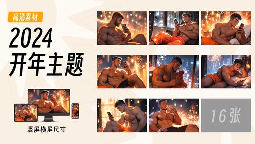 【2024开年主题】海胆同志插画素材高清图包 商品图0