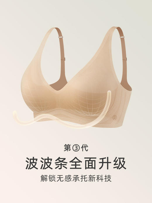 【E】素肌良品【波波条】经典升级聚拢果冻条软支撑内衣MX208 商品图5
