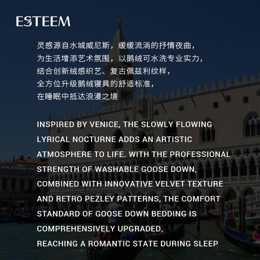 威尼斯夜曲可水洗鹅绒冬被 商品图1