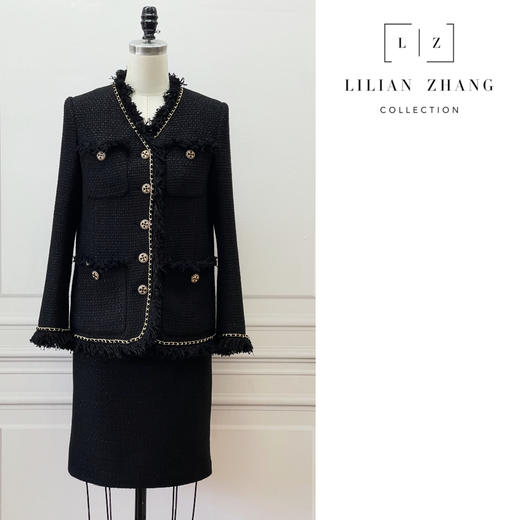 衣橱挚爱—轻奢流苏黑色半裙气质高腰时尚显瘦 2203007 商品图3