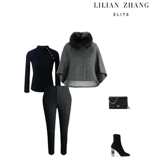 ELITE 小高领珍珠扣打底衫 - 时尚显瘦百搭通勤长袖上衣  2008001 商品图3