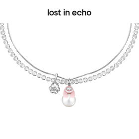 lost in echo2023秋冬新品Yetti雪怪滚雪球植绒双层珍珠项链