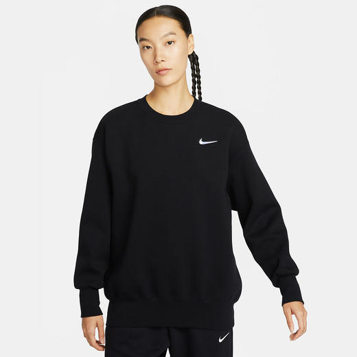 Nike/耐克女子圆领针织运动休闲长袖宽松套头衫卫衣FZ6537-010 商品图0