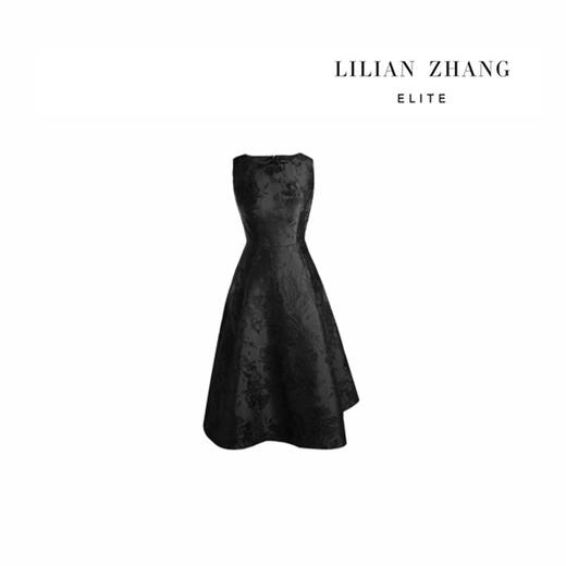 气质提花无袖修身优雅连衣裙中国风、日常a字轻礼服长裙1801048 商品图3